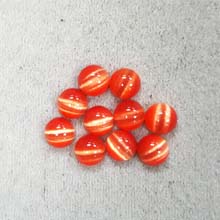 8MM ROUND CABOCHON CATS EYE DARK ORANGE(10PCS/BAG)